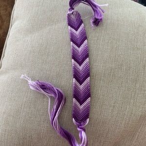 Purple Chevron Braided Bracelet
